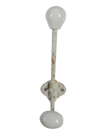 White Metal Coat Hook