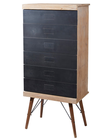 Kleen Six Drawer Metal Front Cabinet