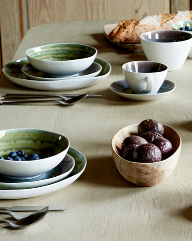 Bambou Glazed Porcelain Soup Plate