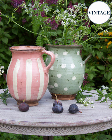 Rustic Light Green Spotted Terracotta Pot