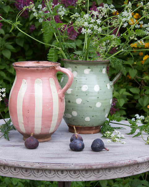 rustic-pink-striped-terracotta-pot