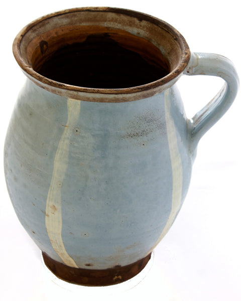 rustic-pastel-blue-striped-terracotta-pot