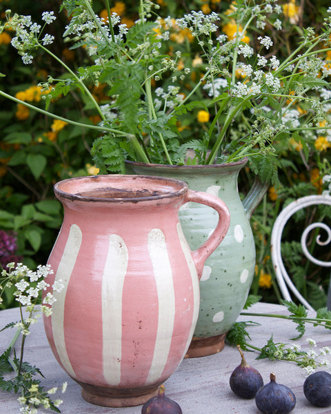 rustic-pink-striped-terracotta-pot